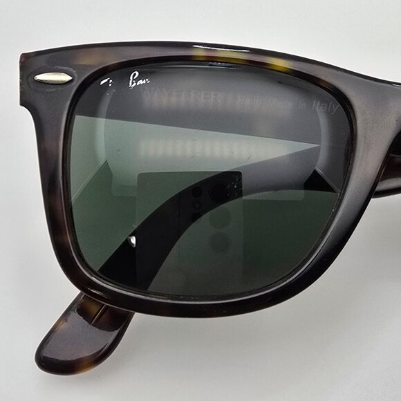 Ray-Ban RB2140 902 Wayfarer Tortoise Frame G-15 Green Glass Lens Sunglasses 50mm - Picture 13 of 13